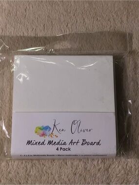 White Mixed Media Art Board - 4 Pack